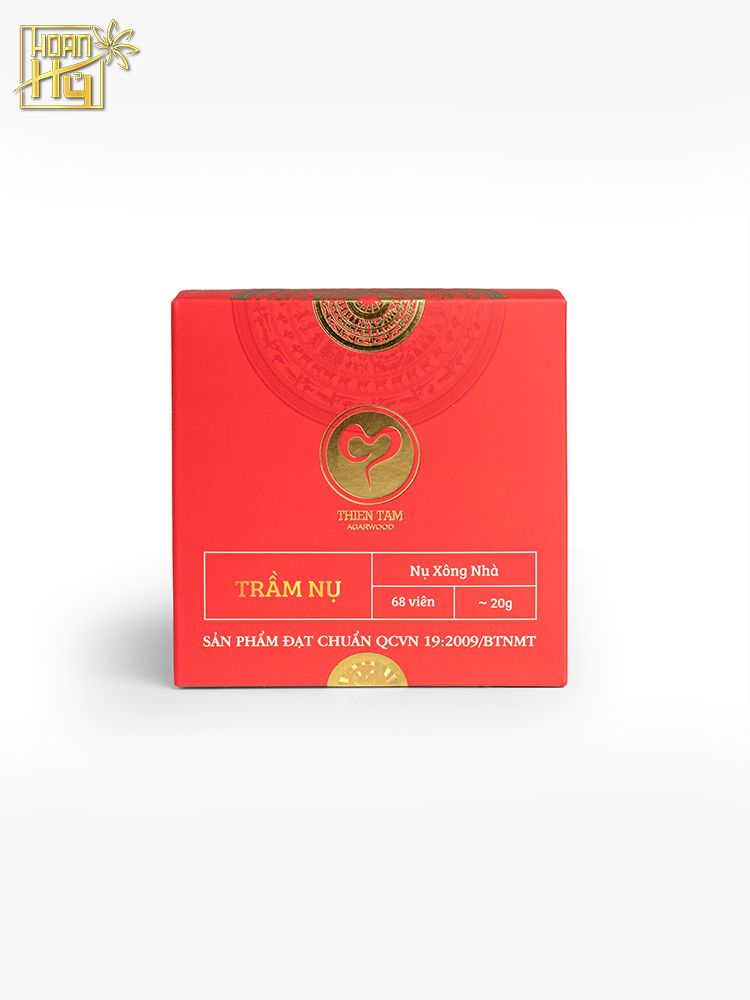 Hộp nụ trầm hương xông nhà Thiên Tâm 68 viên