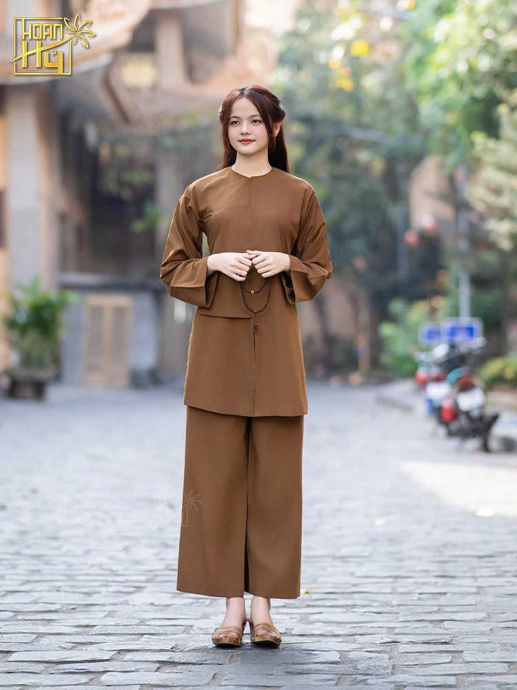 Bộ áo vạt hò ni kate - vàng bò