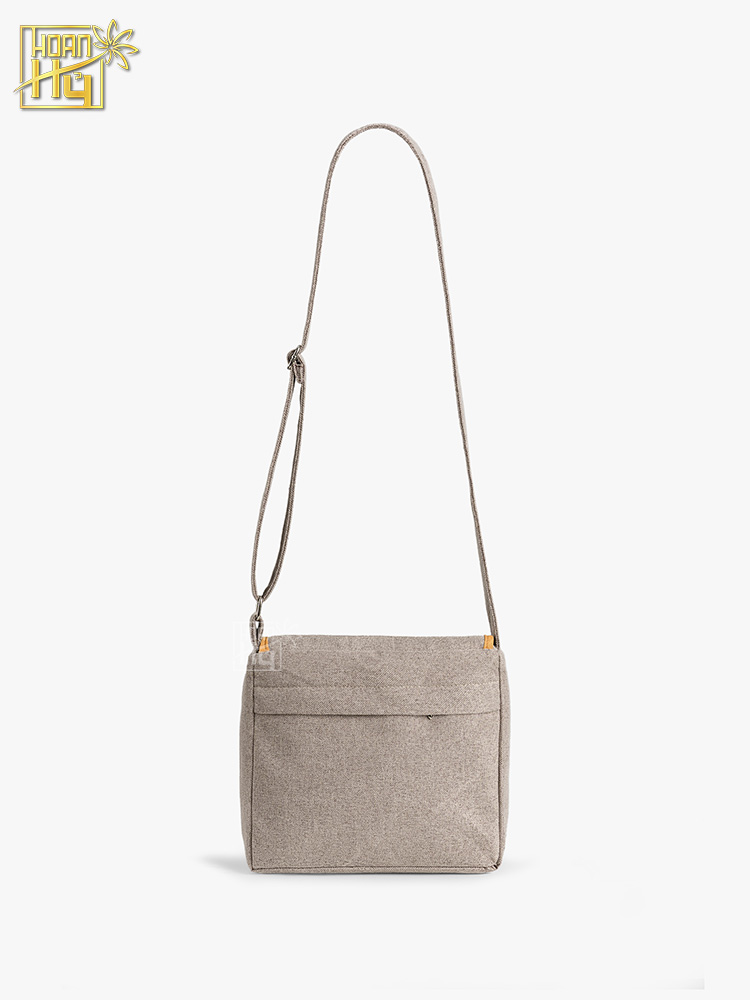 Túi đi chùa linen bố thêu Buông Xả - màu kem